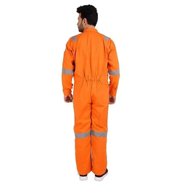Saraf COV-2 240GSM Cotton Orange Industrial Coverall - Image 2