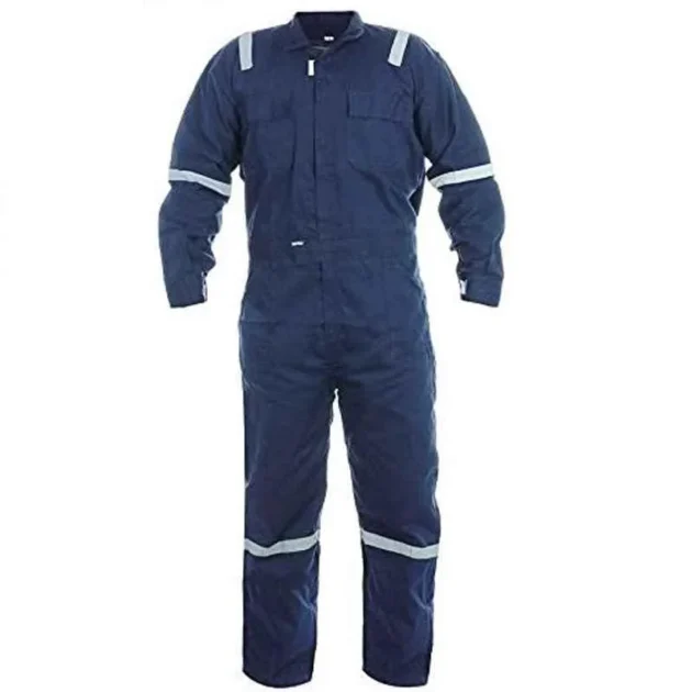 Saraf COV-1 240GSM Cotton Navy Blue Industrial Coverall