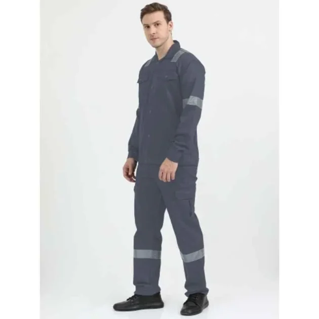 NuMode Polyester Navy Full Sleeves High Visibility Shop Floor Uniform Set for Mens, NM10006 - Image 2