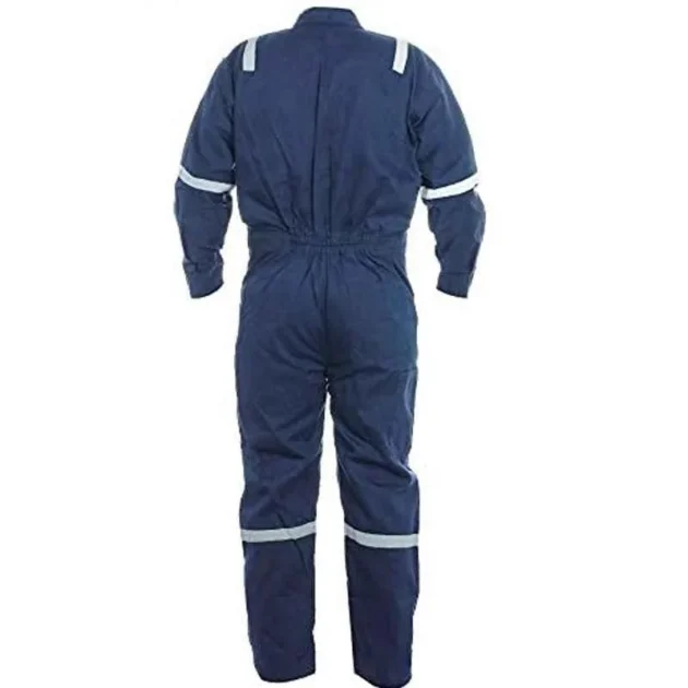 Saraf COV-1 240GSM Cotton Navy Blue Industrial Coverall - Image 2