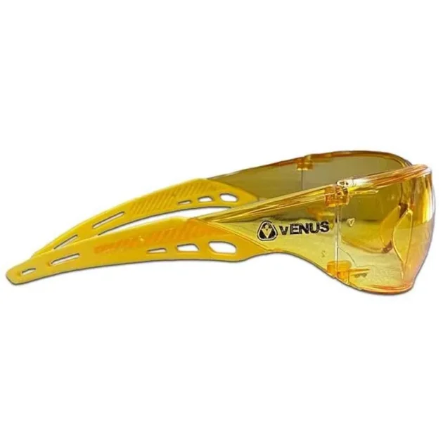 Venus E-306-AHC Amber Lens Polycarbonate Full Rim Safety Goggles - Image 3