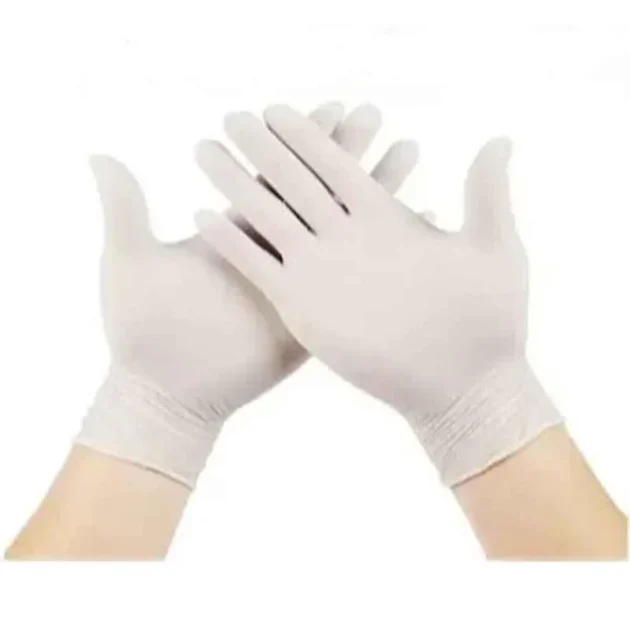 Mastership 50 Pcs 10-inch Non-Sterile White Surgical Hand Gloves