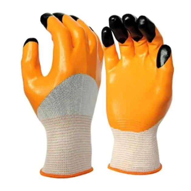 Sia Nitrile Coated Unisex Safety Gloves, SIA-TGR-1 (Free Size)