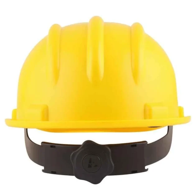 Karam Plastic Yellow Cradle Ratchet Type Safety Helmet, PN 521 - Image 4