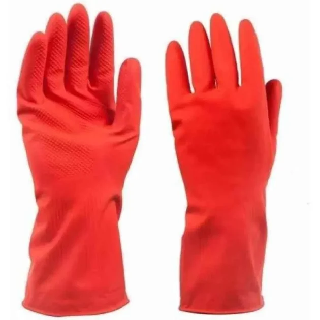 Stylera 10-inch Red Rubber Safety Hand Gloves (Pack of 2)