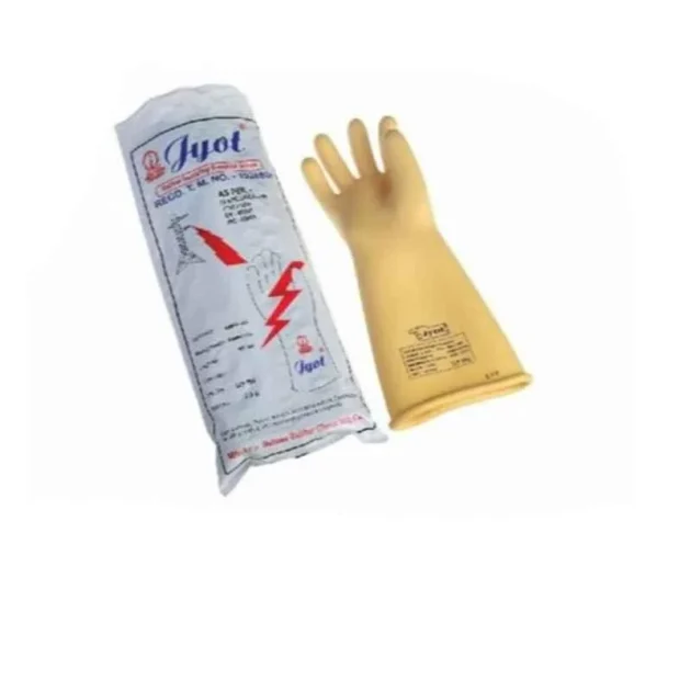 Jyot 1100V 355mm Rubber Off White Electrical Hand Gloves - Image 2