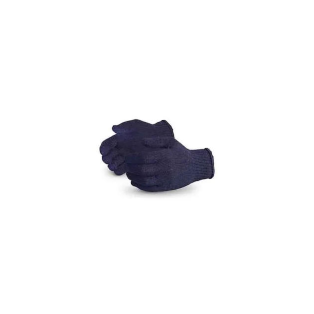 Noble 50g Blue Cotton Knitted Gloves (Pack of 12)