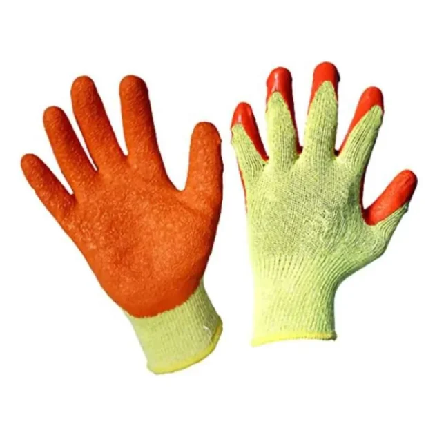 Sia Nylon Orange & Yellow Cut Resistant Hand Safety Gloves (Free Size)