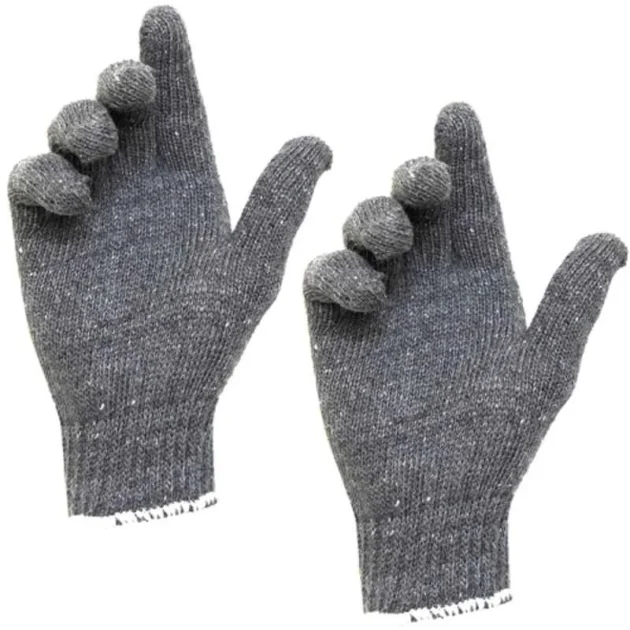 Solance 50g Cotton Grey Unisex Reusable Safety Hand Gloves - Image 2