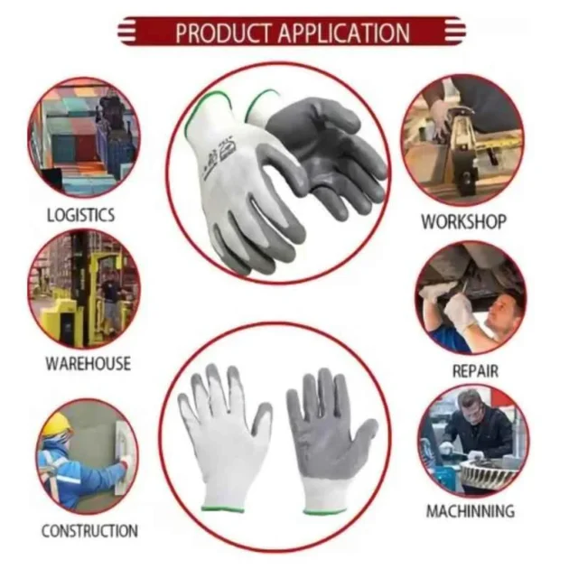 Sia Nylon Cut Resistant Hand Safety Gloves, SIA-SG-1 (Free Size) - Image 4