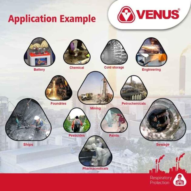 Venus V-900 Grey Comfort Half Facepiece Reusable Respirator - Image 2