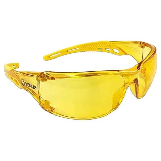 Venus E-306-AHC Amber Lens Polycarbonate Full Rim Safety Goggles