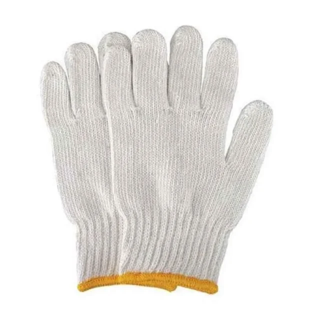 Shree Rang 35g White Cotton Knitted Gloves, KH14 (Free Size)